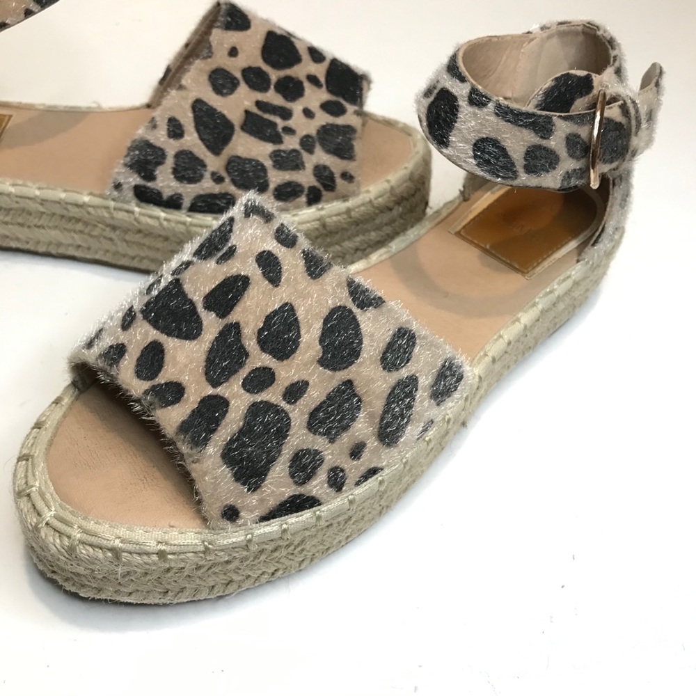 {BELLA MARIE} Leopard Spotted Suede Espadrilles